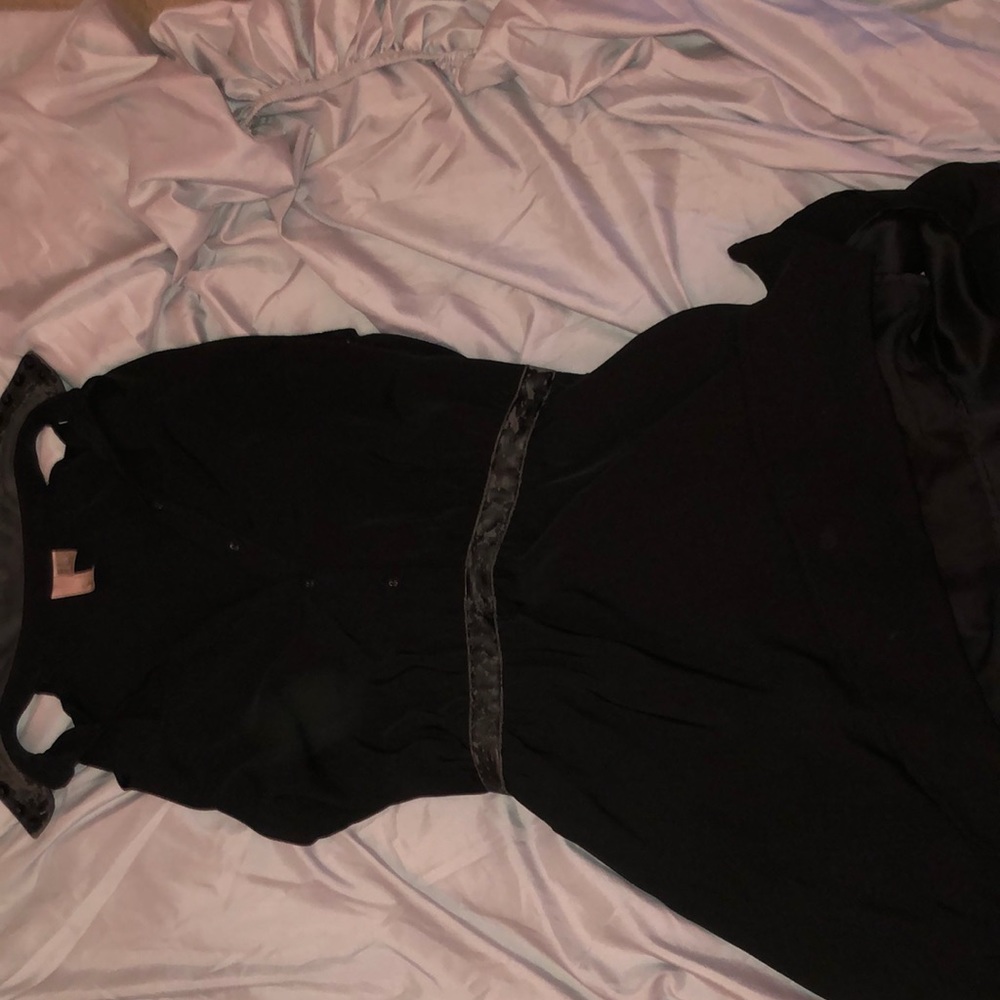 Black dress 2 flaws (leather coming off)